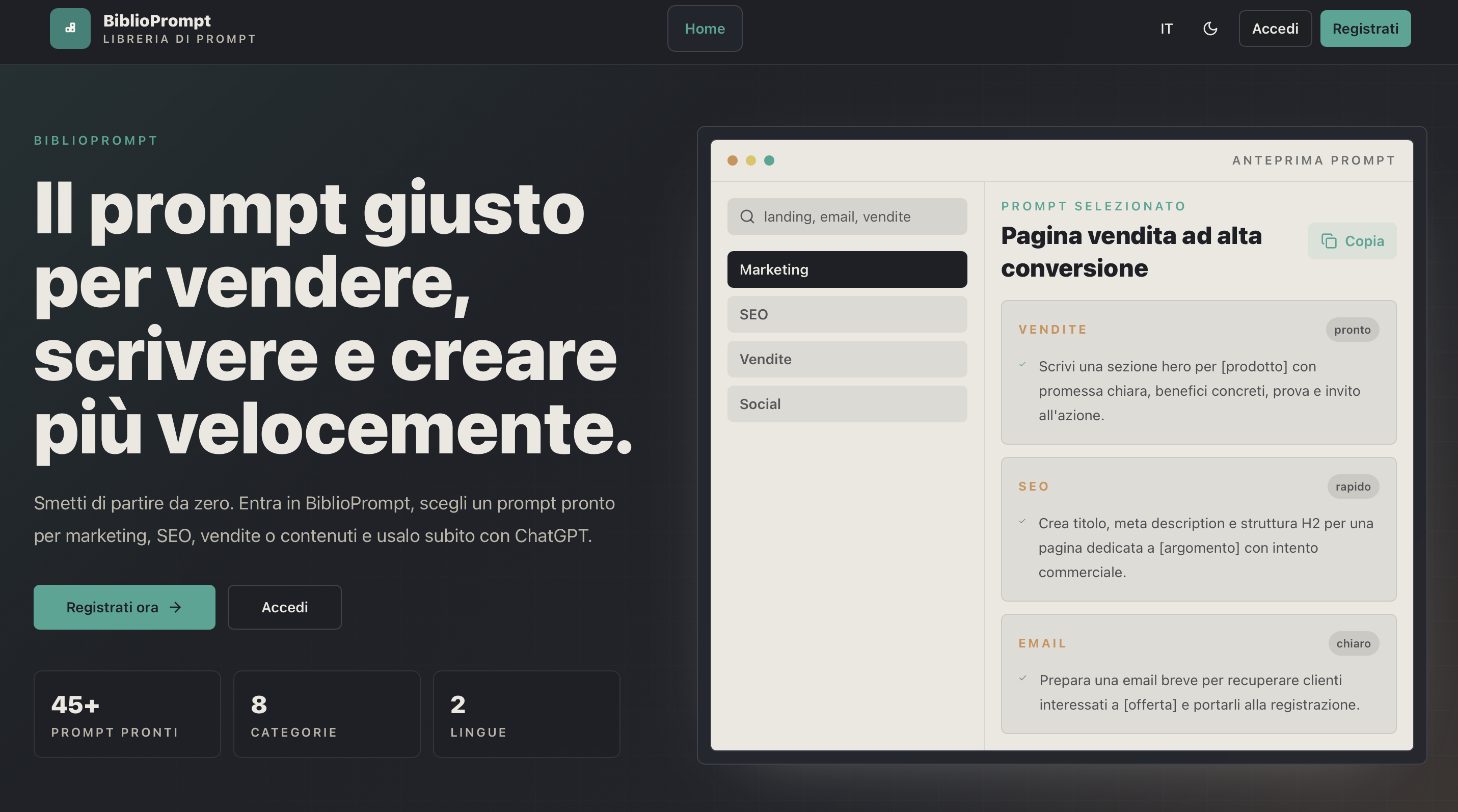 Anteprima: BiblioPrompt