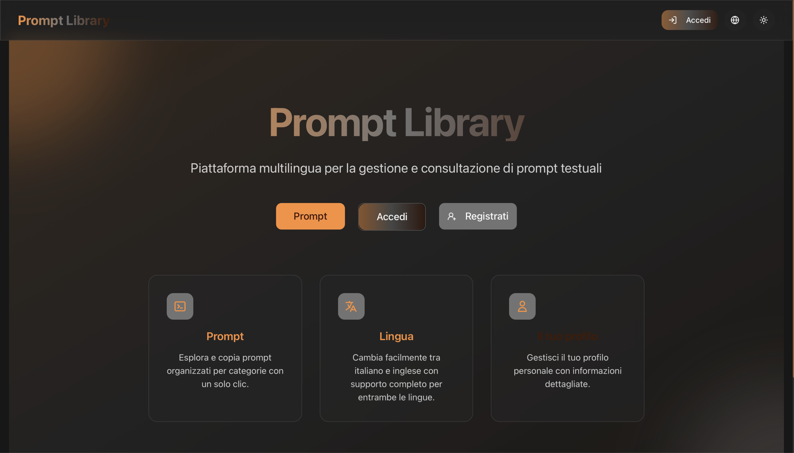 Anteprima progetto Prompt Palace